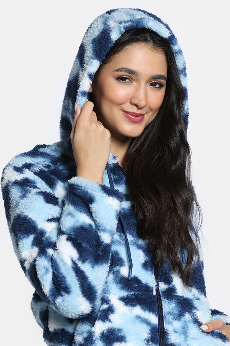 Zivame Soft Snuggles Fur Jacket - Medieval Blue — image 8